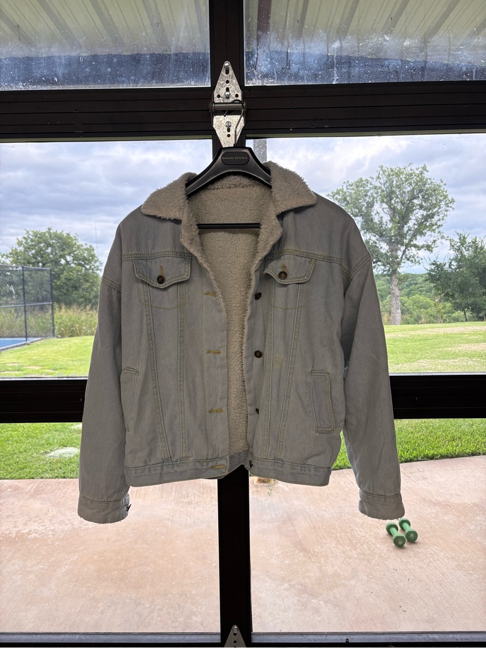 Buttoned Sherpa Jean Jacket